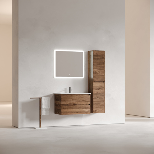 Тумба под раковину Sancos Libra LB80ECH 80х50 подвесная цвет коричневый - фото 3